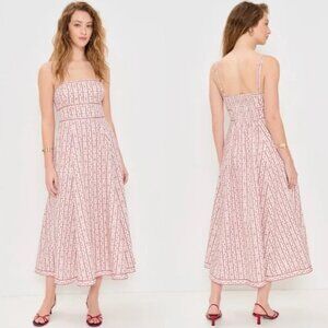 Hill House Margot Dress in Emma Kat Stripe Pink Multi